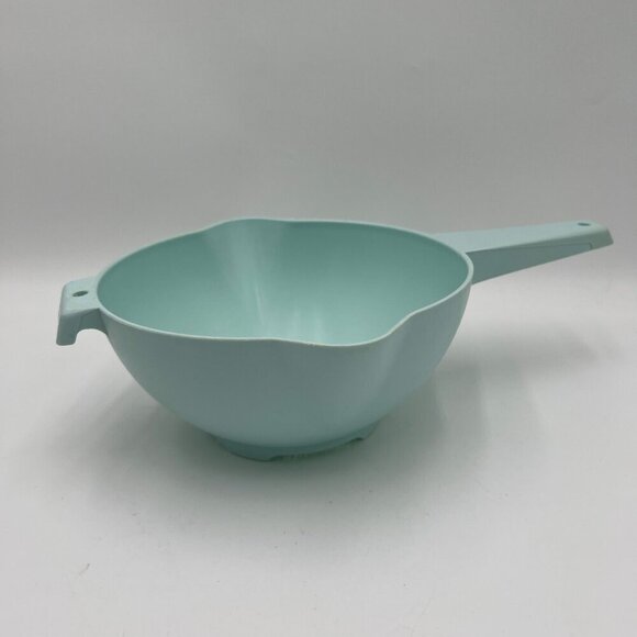 Vintage Tupperware Turquoise Colander 2 Quart - Picture 3 of 6